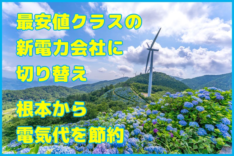 最安値クラスの新電力会社に切り替えて根本から電気代節約